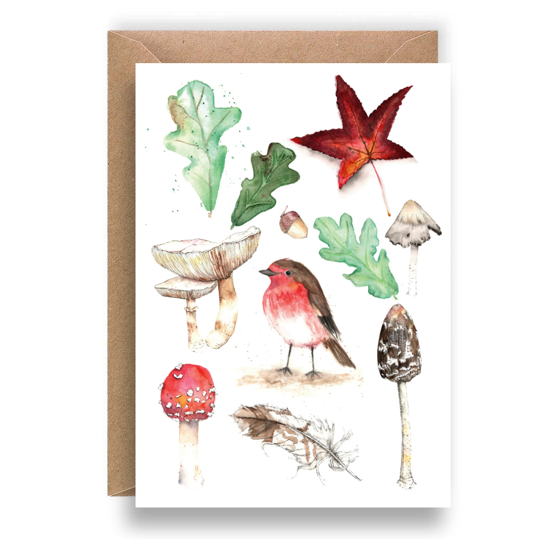 Woodland Watercolour Card