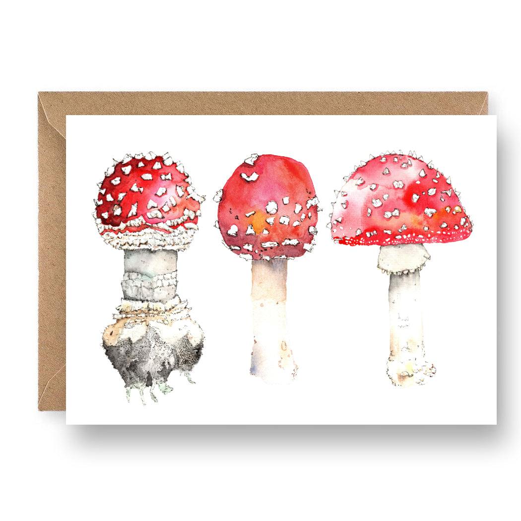 Red Fly Agaric Mushroom Card
