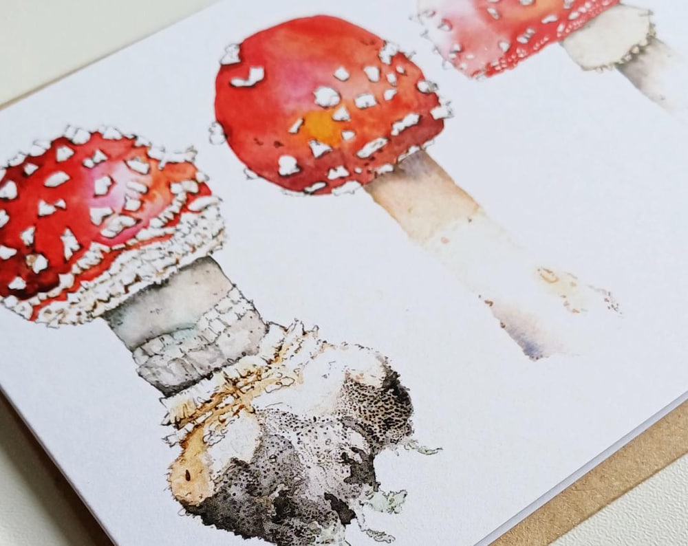 Red Fly Agaric Mushroom Card